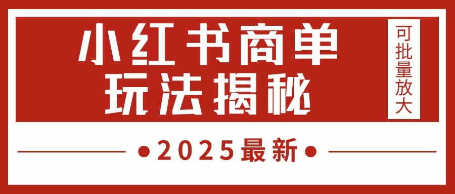 小红书商单2025新风口：单账号日入300+，7天千粉保姆级拆解