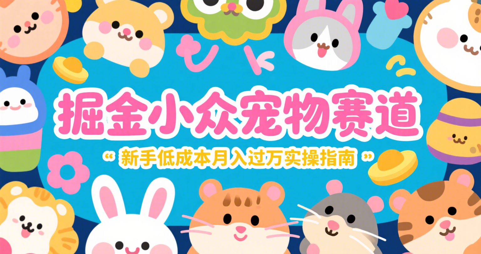 避开红海!掘金小众宠物赛道:新手低成本月入过万实操指南