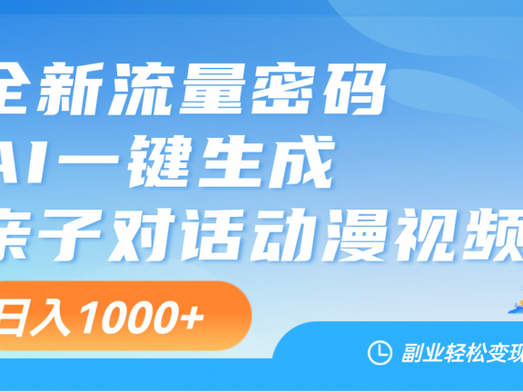 天呐!这个赛道也太香了吧,用AI就可以一键生成亲子教育对话视频