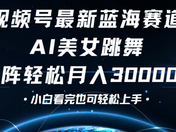 视频号蓝海赛道玩法，当天起号，拉爆流量收益，小白也能轻松月入30000+