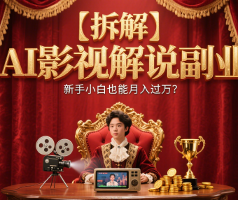 【拆解】AI影视解说副业：新手小白也能月入过万？​