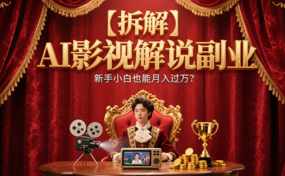 【拆解】AI影视解说副业:新手小白也能月入过万?