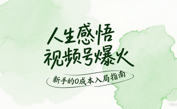零基础也能玩!手把手教你用“人生感悟”视频,7天小赚几千块(附保姆级教程)