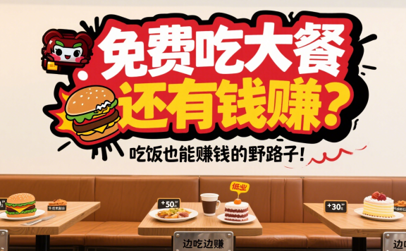 免费吃大餐还有钱赚?低成本副业,吃饭也能赚钱的野路子!