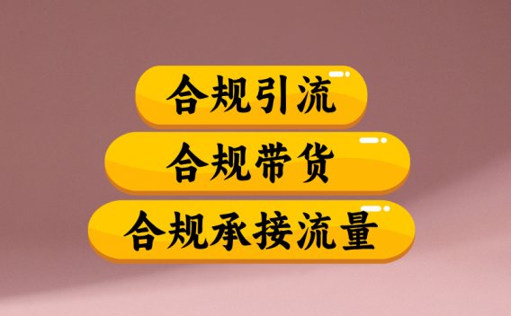 合规引流、合规并且高效地做带货、合规承接流量（揭秘）